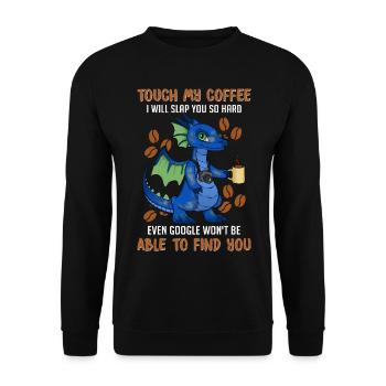 Funny Coffee Sayings - Coffee - Unisex Sweatshirt - black - Front - Alina (178cm) & Michal (187cm)