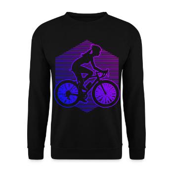 Radfahrer Fahrradfahren Fahrrad Radeln - Unisex Pullover - Schwarz - Vorne - Alina (178cm) & Michal (187cm)