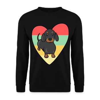 Easily Distracted by wieners - Unisex Sweatshirt - black - Front - Alina (178cm) & Michal (187cm)