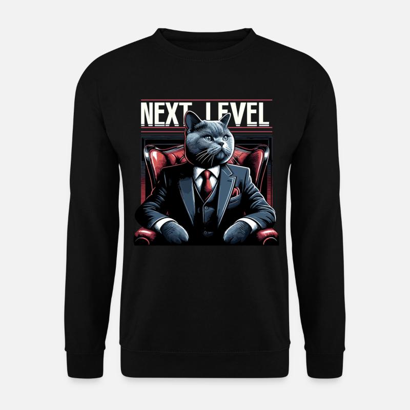 BKH Britisch Kurzhaar Blue Katze Königssessel - Unisex Pullover - Schwarz