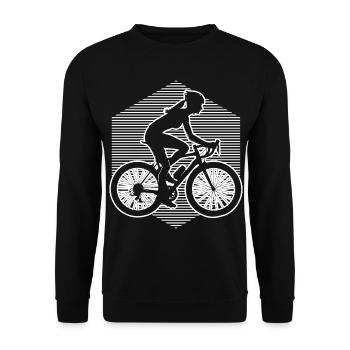 Cycling Cycling Cyclists Cycling - Unisex Sweatshirt - black - Front - Alina (178cm) & Michal (187cm)