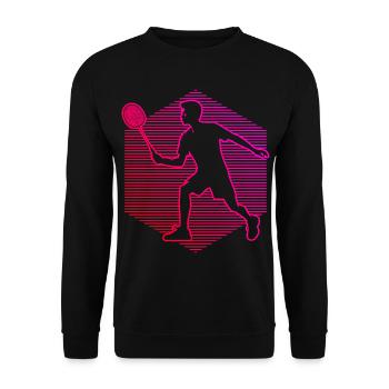 Badminton player Badminton Squash Badminton - Unisex Sweatshirt - black - Front - Alina (178cm) & Michal (187cm)