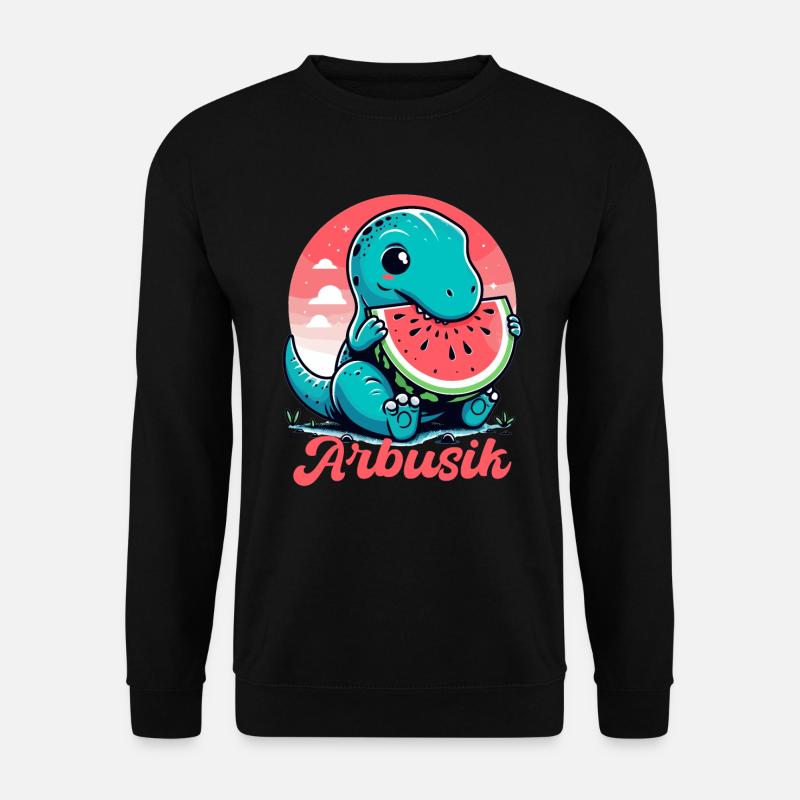 Mignon T-Rex Pastèque Arbusik Cadeau - Sweat-shirt Unisexe - noir