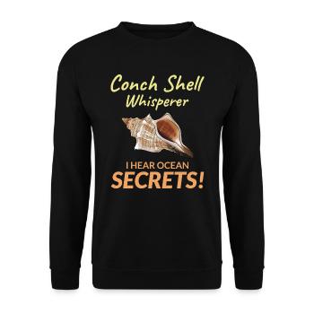 Conch Seashells Collector Beachcomber Sea Shell - Unisex Sweatshirt - black - Front - Alina (178cm) & Michal (187cm)