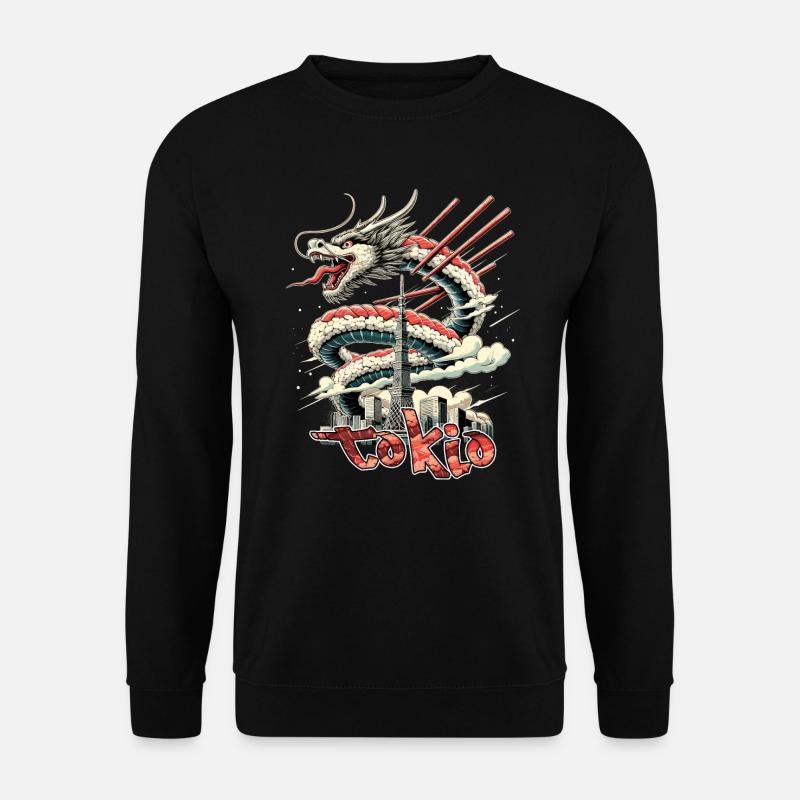 Sushi Dragon Tokyo Gift - Unisex Sweatshirt - black