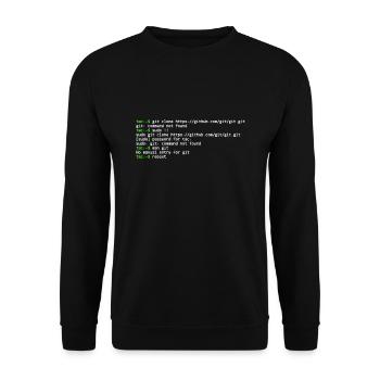 linux shell git clone - Sweat-shirt Unisexe - noir - Devant - Alina (178cm) & Michal (187cm)