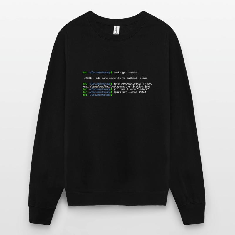 linux shell more security Sweat-shirt Unisexe