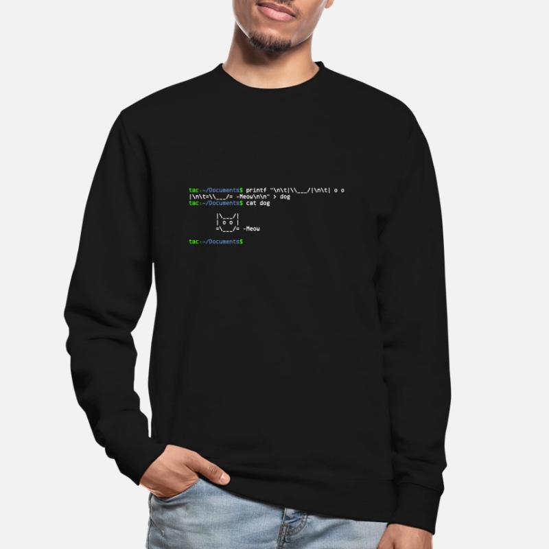 linux shell cat Sweat-shirt Unisexe