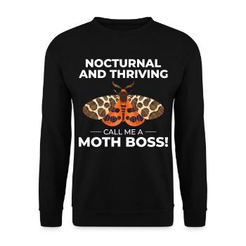 Papillon de nuit Animal Insect Collectionneur Entomologie - Sweat-shirt Unisexe - noir - Devant - Alina (178cm) & Michal (187cm)