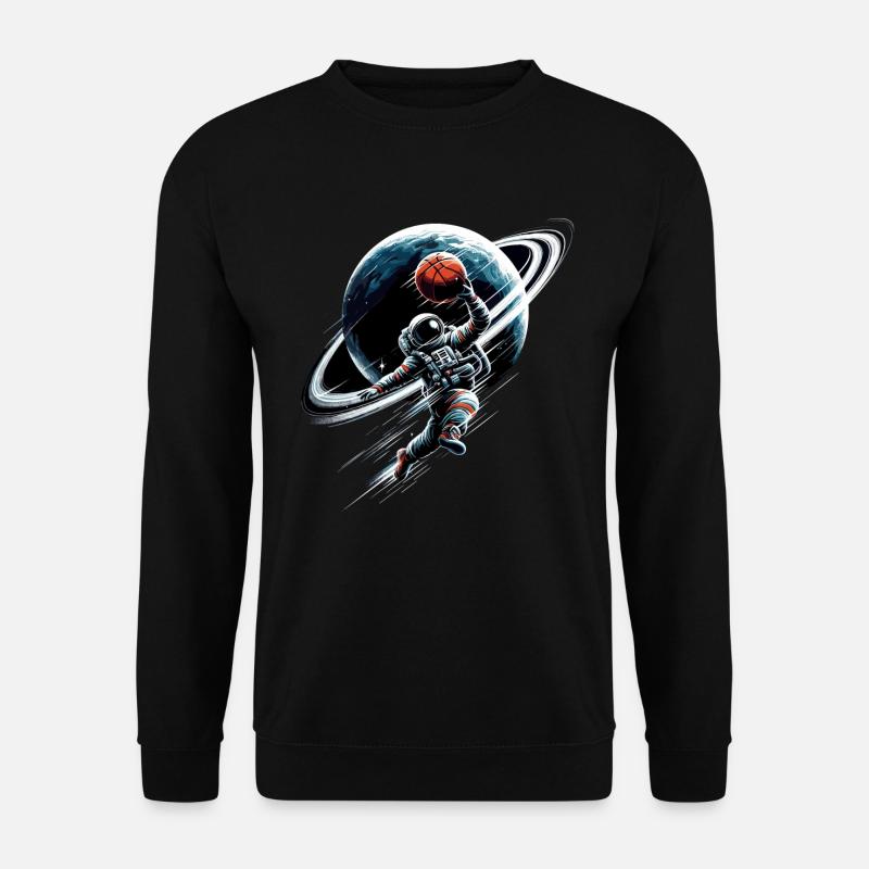 Basketball Astronaut Raumfahrer Geschenk - Unisex Pullover - Schwarz