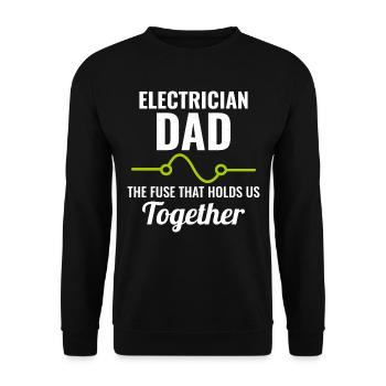 Elektriker Vater Elektrotechniker Ingenieur - Unisex Pullover - Schwarz - Vorne - Alina (178cm) & Michal (187cm)