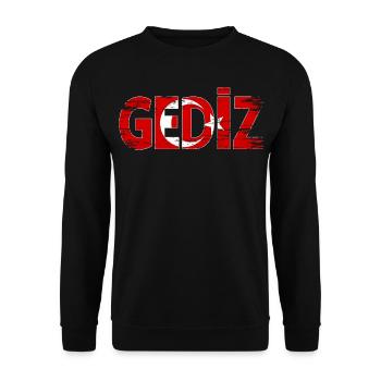 Gediz Turquie Kütahya d’occasion - Sweat-shirt Unisexe - noir - Devant - Alina (178cm) & Michal (187cm)