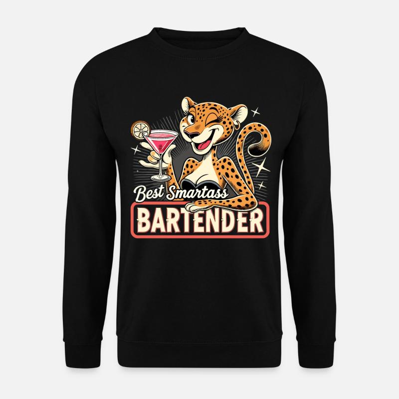 Barkeeperin Barfrau Leopardin Leopard Geschenk - Unisex Pullover - Schwarz