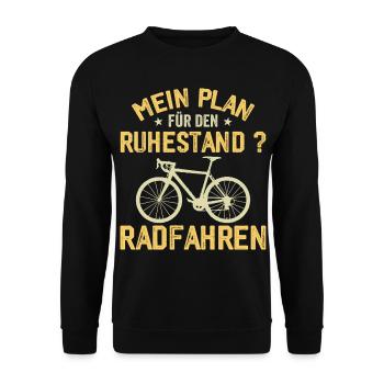 Retraite Vélo Cycliste Cadeau pour la retraite - Sweat-shirt Unisexe - noir - Devant - Alina (178cm) & Michal (187cm)
