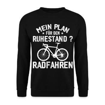 Retraite Vélo Cycliste Cadeau pour la retraite - Sweat-shirt Unisexe - noir - Devant - Alina (178cm) & Michal (187cm)