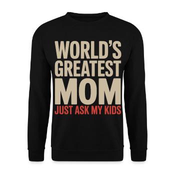 La plus grande maman du monde Demandez à mes enfants - Sweat-shirt Unisexe - noir - Devant - Alina (178cm) & Michal (187cm)