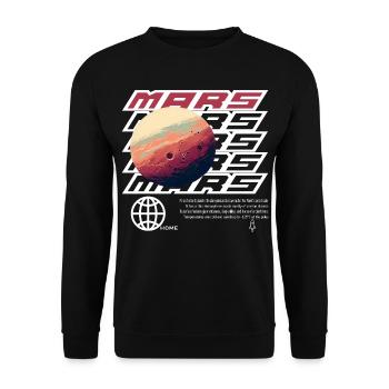 Mars - Unisex Sweatshirt - black - Front - Alina (178cm) & Michal (187cm)
