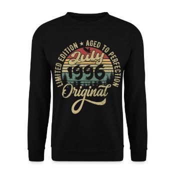 Birthday July 1996 July 1996 July 1996 - Unisex Sweatshirt - black - Front - Alina (178cm) & Michal (187cm)