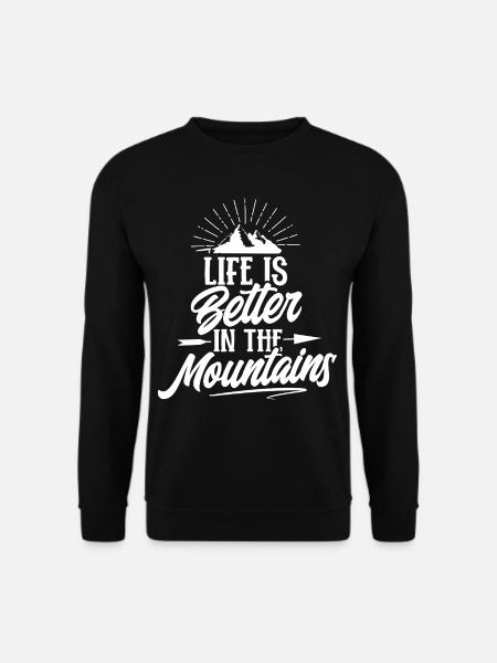 Hiking Mountains - Unisex Sweatshirt - black