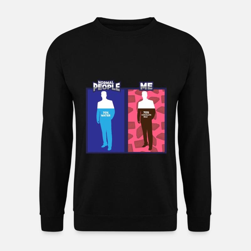 SCHOKOLADENMILCH Normale Leute gegen mich - Unisex Pullover - Schwarz