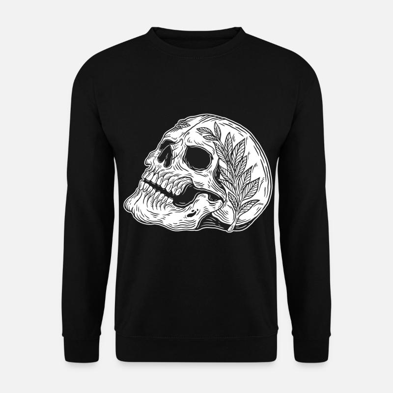 Schädel Skull Horror Skelett Halloween Metall - Unisex Pullover - Schwarz