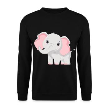 Elephant Family Mother Baby T-Shirt - Sweat-shirt Unisexe - noir - Devant - Alina (178cm) & Michal (187cm)