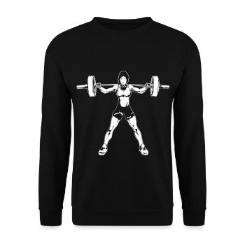 liftgirl - Femme dans le sport de force - Sweat-shirt Unisexe - noir - Devant - Alina (178cm) & Michal (187cm)