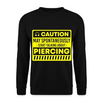 Humour pierceur - Sweat-shirt Unisexe - noir - Devant - Alina (178cm) & Michal (187cm)