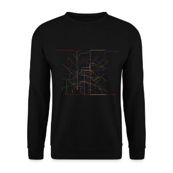 U-MOVE Frankreich - Unisex Pullover - Schwarz - Vorne - Alina (178cm) & Michal (187cm)