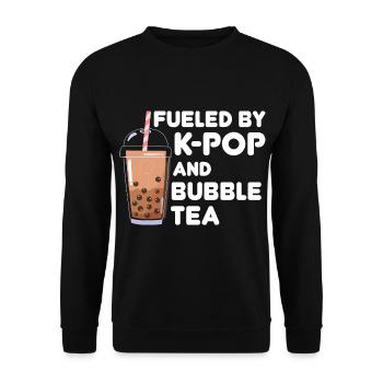 Kpop Bubbletea K-Pop Corée Corée du Sud Cadeau De Séoul - Sweat-shirt Unisexe - noir - Devant - Alina (178cm) & Michal (187cm)