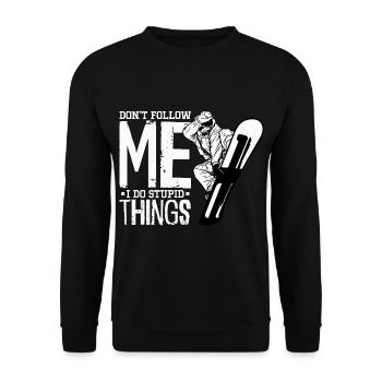 Snowboarding Snowboard Holiday Snowboard Snowboarder - Unisex Sweatshirt - black - Front - Alina (178cm) & Michal (187cm)