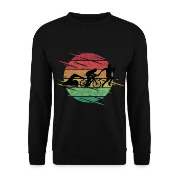 Triathlon - Unisex Pullover - Schwarz - Vorne - Alina (178cm) & Michal (187cm)