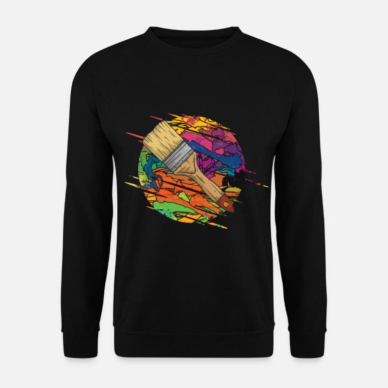 Pinsel Streichen - Unisex Pullover - Schwarz