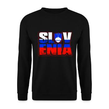 Slowenien - Unisex Pullover - Schwarz - Vorne - Alina (178cm) & Michal (187cm)