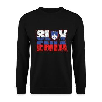 Slowenien - Unisex Pullover - Schwarz - Vorne - Alina (178cm) & Michal (187cm)