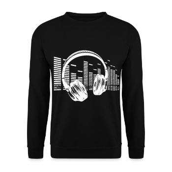 Musique rétro musique techno rave house 2reborn wh - Sweat-shirt Unisexe - noir - Devant - Alina (178cm) & Michal (187cm)