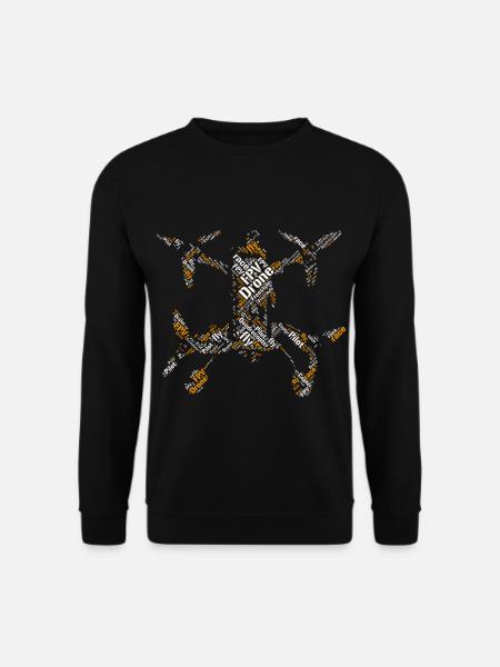Quadrocopter FPV Drone Copter Pilot RC Flieger - Unisex Pullover - Schwarz