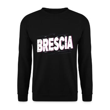 Brescia Italie Ville Écriture Accueil Amour Vacances - Sweat-shirt Unisexe - noir - Devant - Alina (178cm) & Michal (187cm)