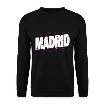 Madrid Espagne Ville Écriture Maison de vacances Amour - Sweat-shirt Unisexe - noir - Devant - Alina (178cm) & Michal (187cm)
