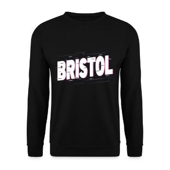 Bristol England UK Stadt Schrift Heimat Liebe - Unisex Pullover - Schwarz - Vorne - Alina (178cm) & Michal (187cm)