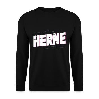 Herne Germany City Writing Home Love - Unisex Sweatshirt - black - Front - Alina (178cm) & Michal (187cm)