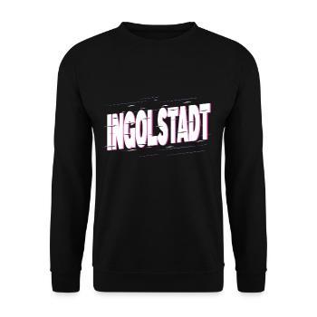 Ingolstadt Deutschland Stadt Schrift Heimat Liebe - Unisex Pullover - Schwarz - Vorne - Alina (178cm) & Michal (187cm)