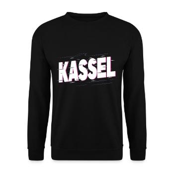 Kassel Germany City Font Home Love - Unisex Sweatshirt - black - Front - Alina (178cm) & Michal (187cm)