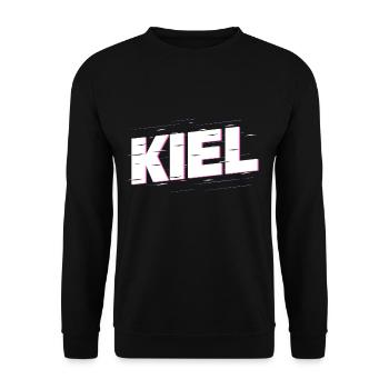 Kiel Allemagne City Font Accueil Amour - Sweat-shirt Unisexe - noir - Devant - Alina (178cm) & Michal (187cm)