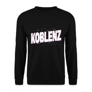 Koblenz Germany City Font Home Love - Unisex Sweatshirt - black - Front - Alina (178cm) & Michal (187cm)