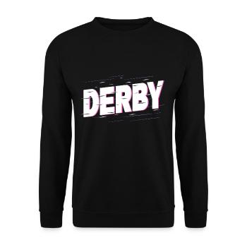 Derby Angleterre UK City Font Accueil Amour - Sweat-shirt Unisexe - noir - Devant - Alina (178cm) & Michal (187cm)