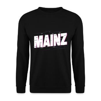 Mainz Deutschland Stadt Schrift Heimat Liebe - Unisex Pullover - Schwarz - Vorne - Alina (178cm) & Michal (187cm)