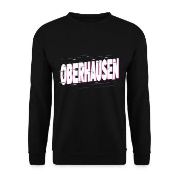 Oberhausen Germany City Font Home Love - Unisex Sweatshirt - black - Front - Alina (178cm) & Michal (187cm)