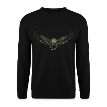 Beaux graphiques animaux avec un aigle volant - Sweat-shirt Unisexe - noir - Devant - Alina (178cm) & Michal (187cm)
