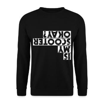 Scooter E-scooter E-Roller Stunt Stunts Tretroller - Unisex Pullover - Schwarz - Vorne - Alina (178cm) & Michal (187cm)